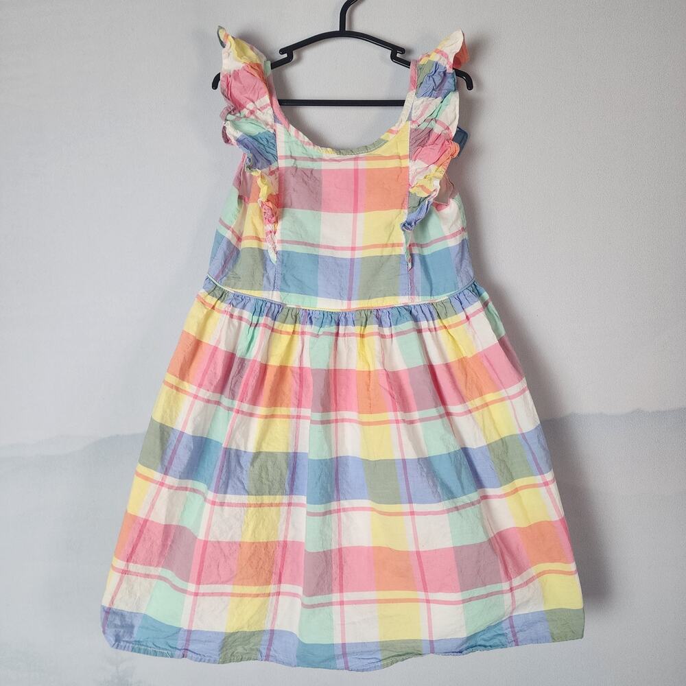 Tommy Bahama Toddler Spring / Easter Plaid Ruffle Sleeveless Dress | Girls US 5